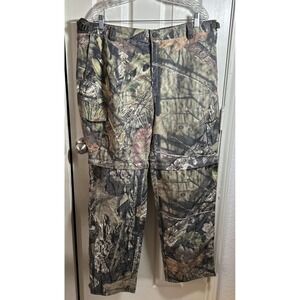 Game Winner XL Mens Camo Convertible Pants Shorts Realtree 4 Pockets Belt Green‎